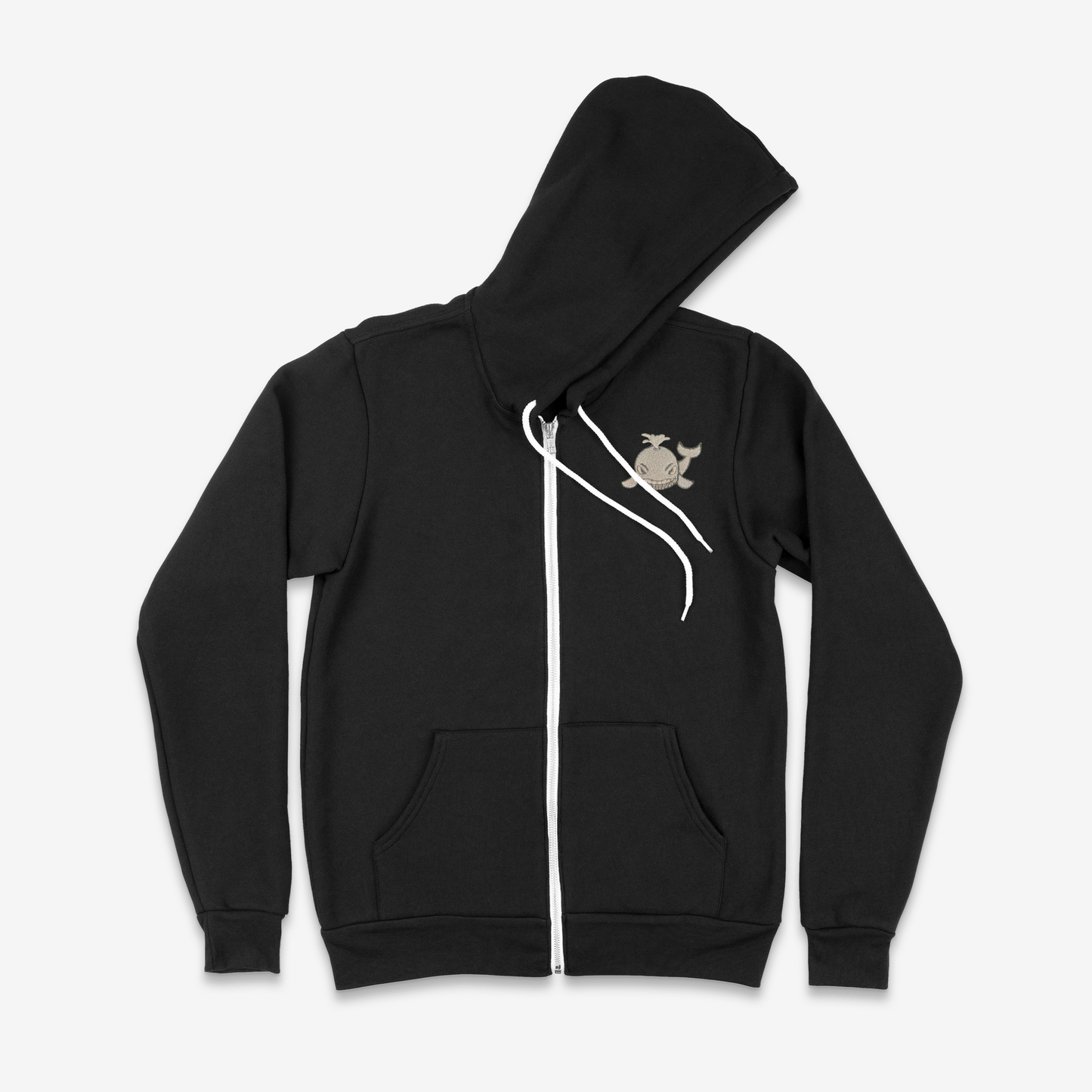 Metallic Embroidered Whale Zip-Up Sweatsuit